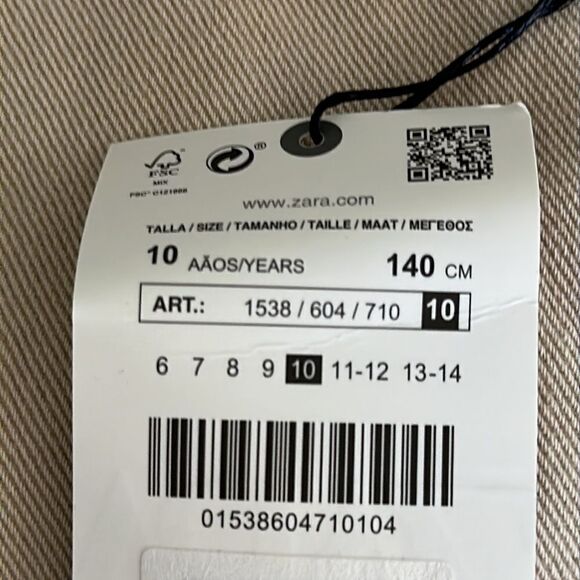 ZARA Kids | Beige | COLORED DENIM JUMPSUIT - Picture 5 of 6